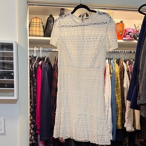 Elie Tahari White Lace Mini Dress